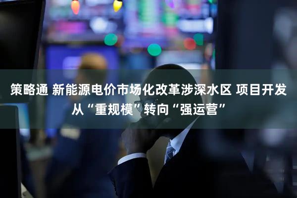 策略通 新能源电价市场化改革涉深水区 项目开发从“重规模”转向“强运营”