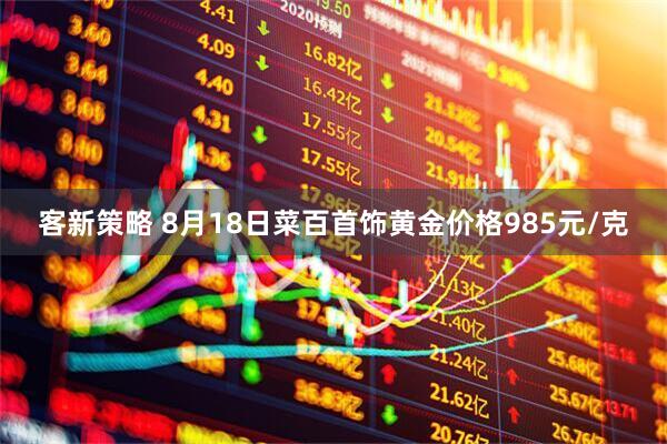 客新策略 8月18日菜百首饰黄金价格985元/克